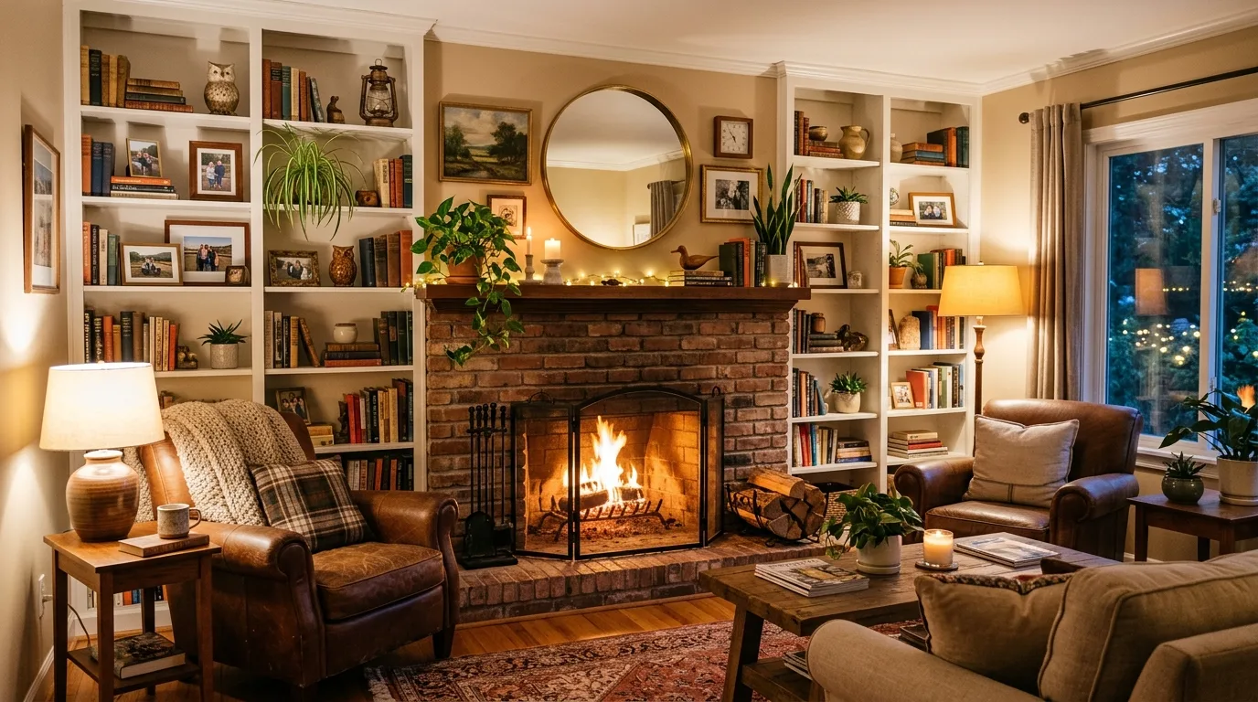 Give the shelving enough depth to matter inspiration for a living room with fireplace built-ins.